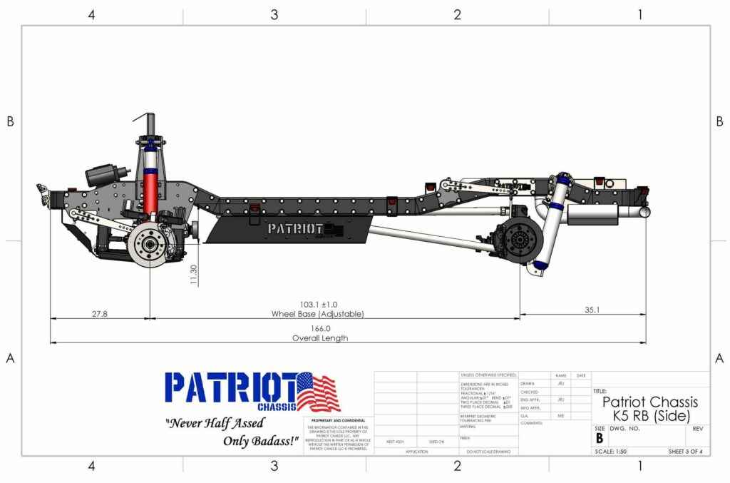 Patriot Chassis, K5 Chassis, Classic 4x4 frame, Classic 4x4 chassis, K5 Drawing, Blazer drawing, Jimmy Drawing, Jimmy Frame dimensions